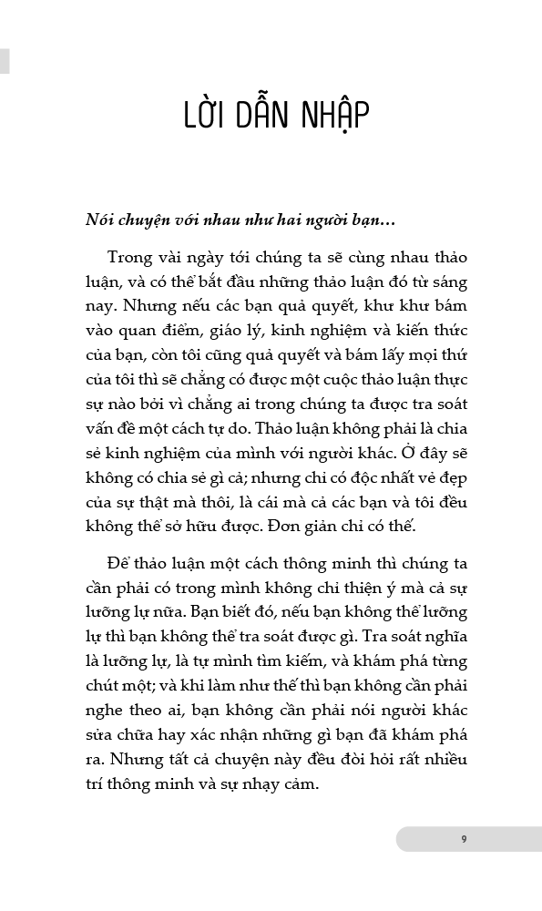 Nhận thức không chọn lựa - Krishnamurti - Ảnh 8